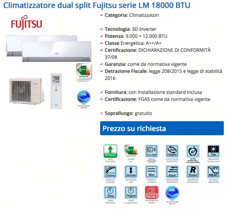 CLIMATIZZATORE INVERTER DAIKIN FTXC-A 12000 BTU CLIMATIZZATORE INVERTER DAIKIN FTXC-A 12000 BTU