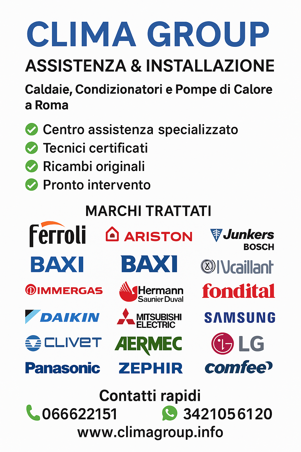 Vendita - Assistenza Caldaie e Condizionatori Roma