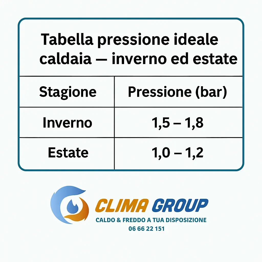 Tabella Pressione Caldaia