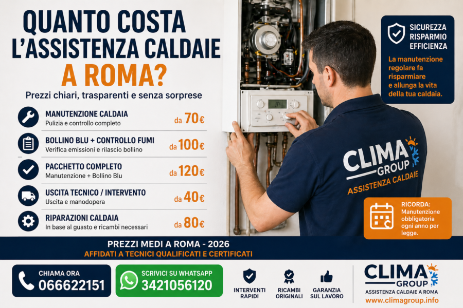 quanto costa assistenza caldaie a roma