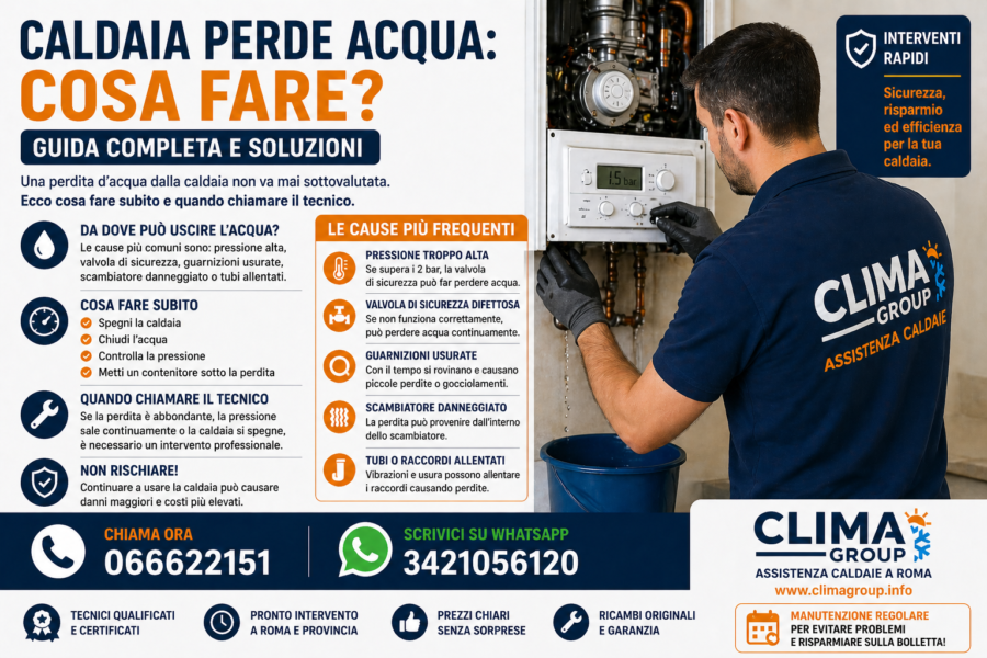 caldaia perde acqua cosa fare