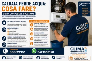 Caldaia perde acqua cosa fare subito