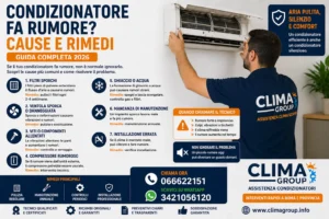 Condizionatore fa rumore cause e rimedi