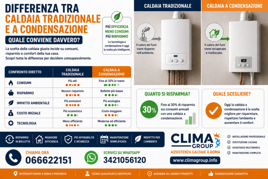 differenza tra caldaia tradizionale e condensazione