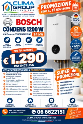 Offerta Caldaia Bosch Condens 1200 W 24 kW