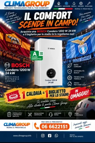Offerta Caldaia Bosch Condens 1200 W 24 kW a Condensazione GC1200W 24 C 23 Classe A